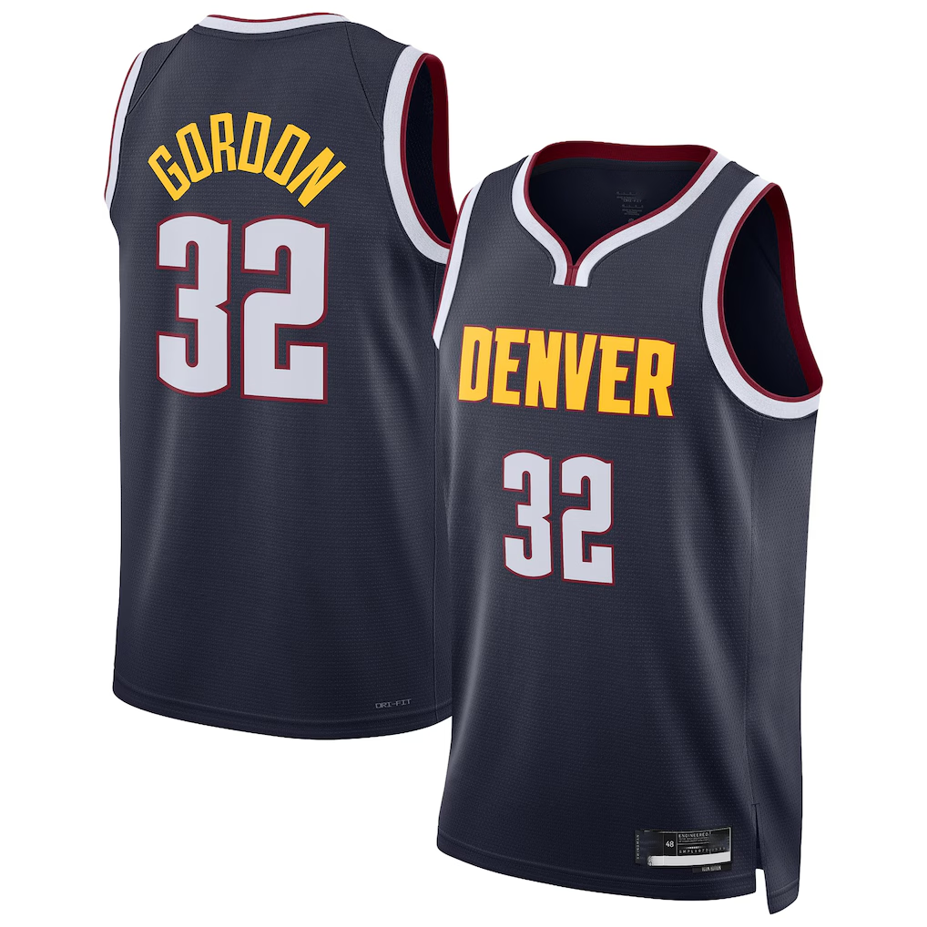 Tlead D.Nuggets #32 Aaron Gordon Navy Swingman Jerseys - Icon Edition