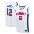 Tlead D.Pistons #12 Tobias Harris  White Fast Break Replica Player Jerseys - Association Edition