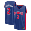 Tlead D.Pistons #2 Cade Cunningham  Blue Fast Break Replica Player Jerseys - Icon Edition