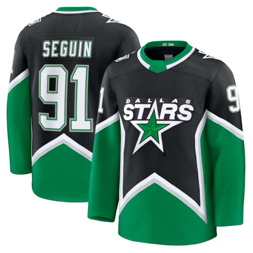 Tlead D.Stars #91 Tyler Seguin Black Alternate Premium Jerseys