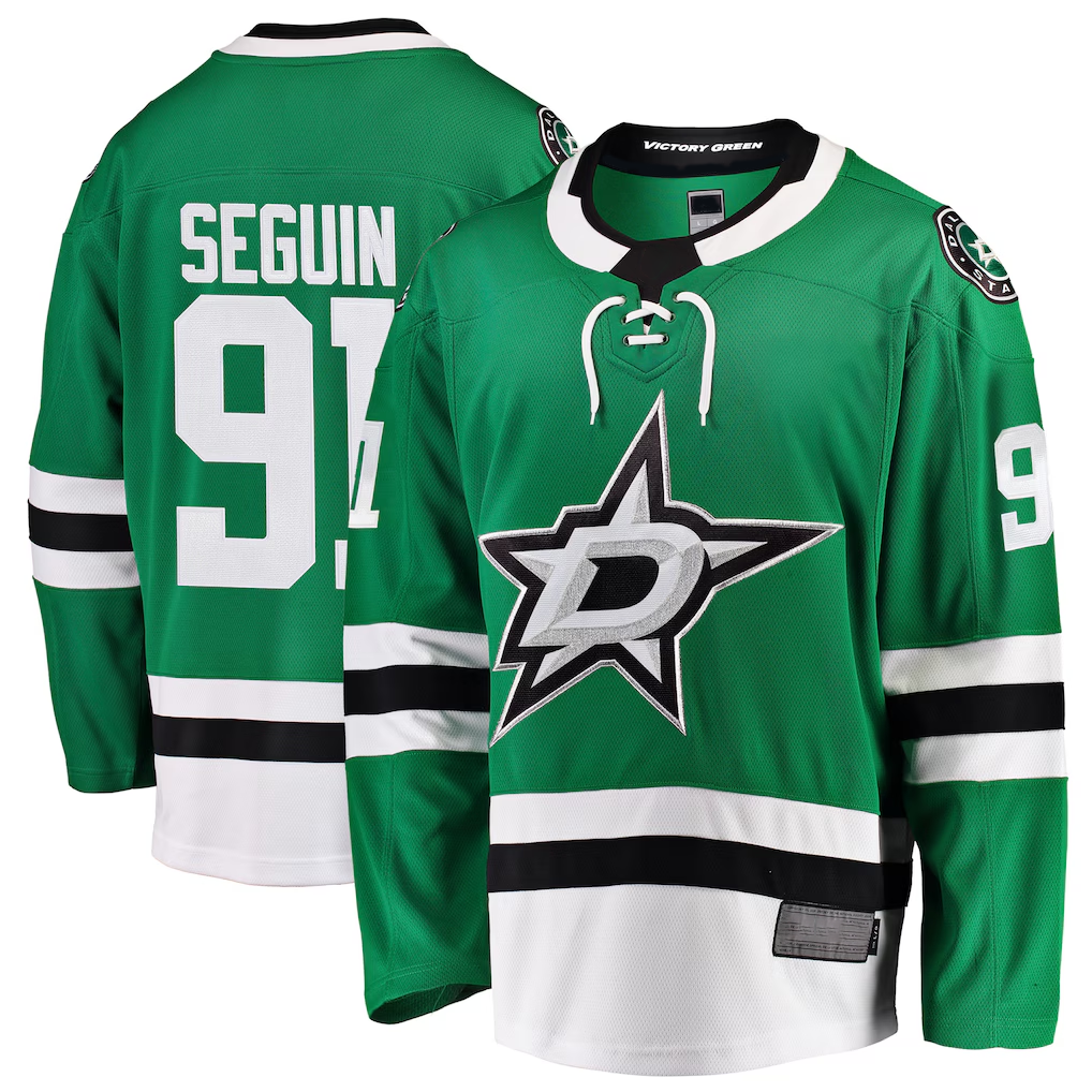 Tlead D.Stars #91 Tyler Seguin Kelly Green Breakaway Home Jerseys