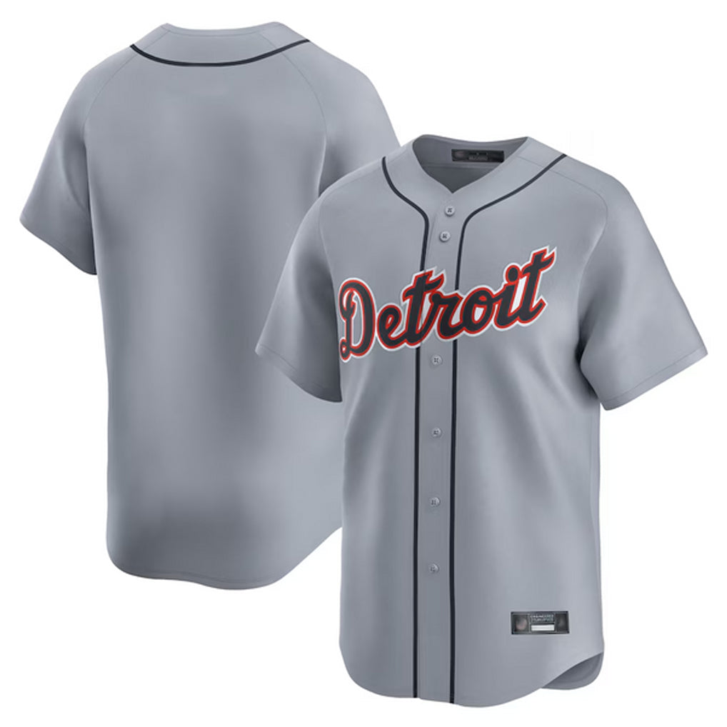 Tlead D.Tigers Gray Home Limited Blank Player Stitched Jerseys
