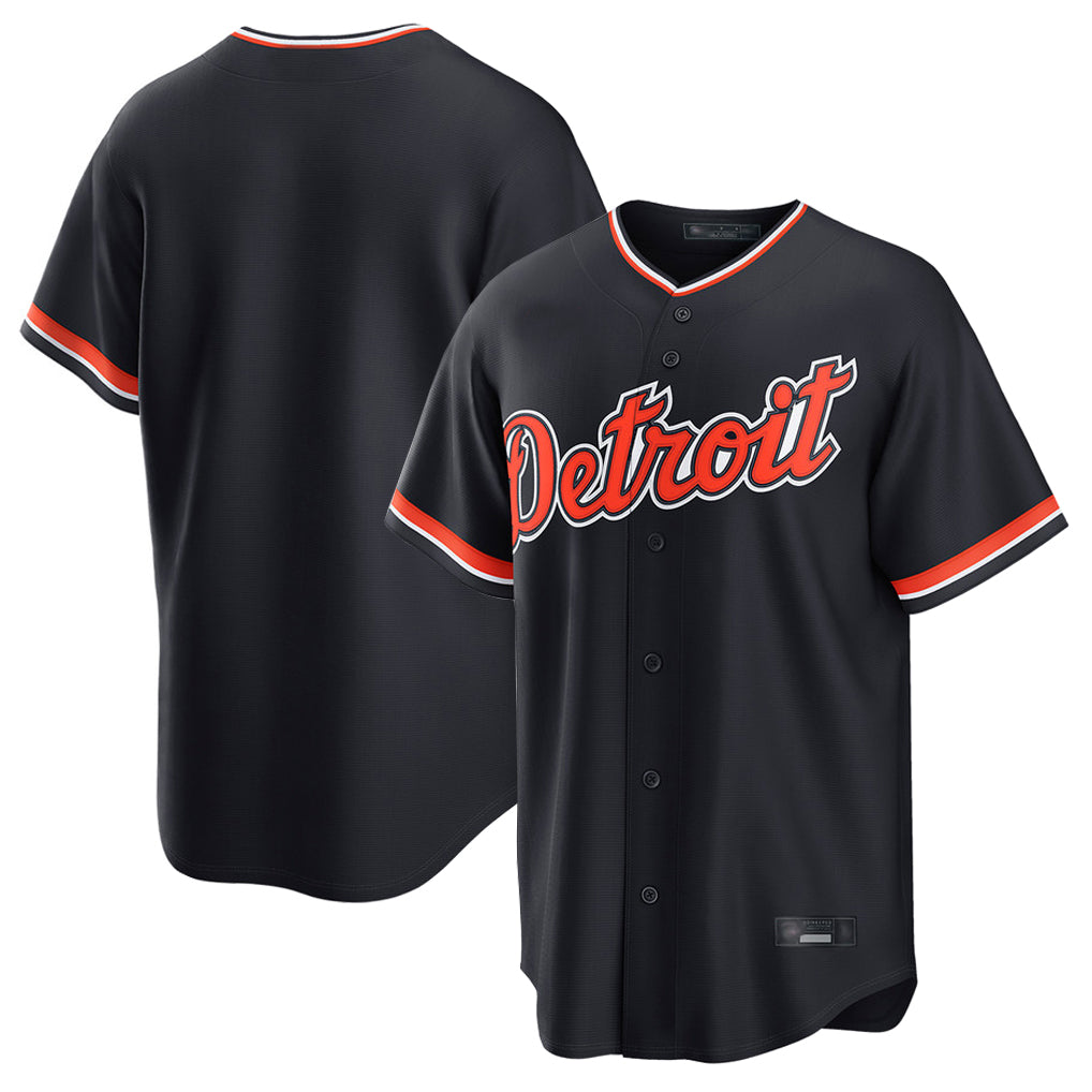 Tlead D.Tigers Navy Home Game Blank Player Stitched Jerseys
