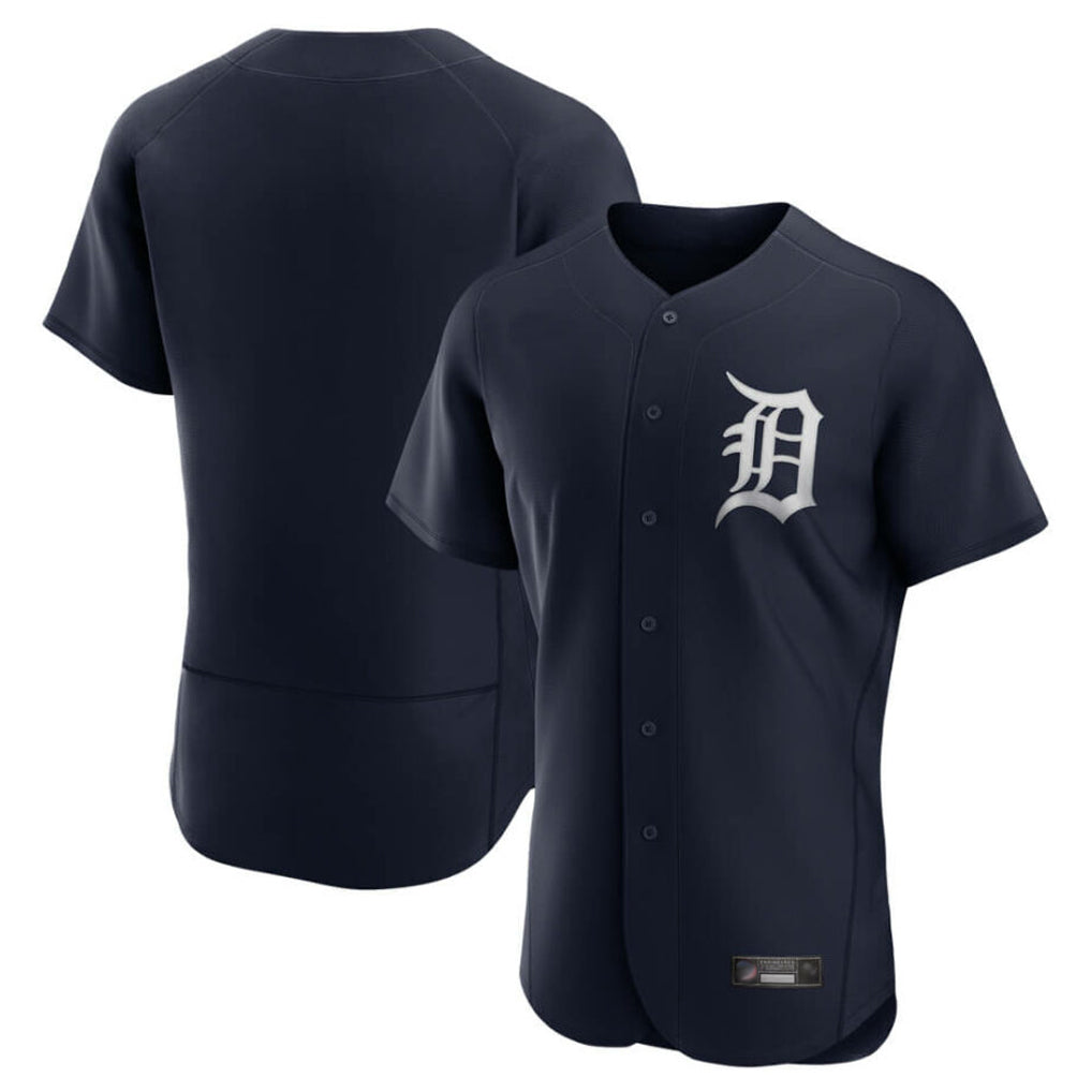 Tlead D.Tigers Navy Home Limited Elite Blank Player Stitched Jerseys