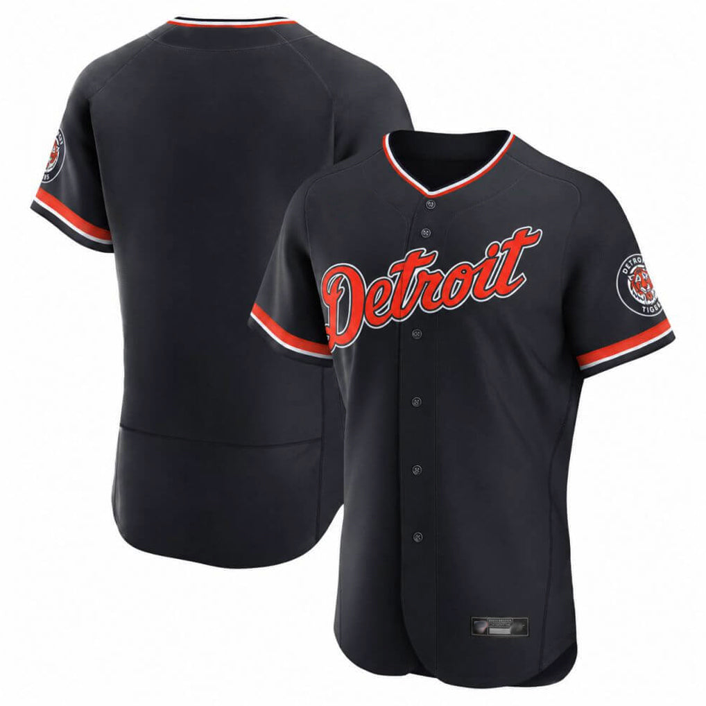 Tlead D.Tigers Navy Limited Elite Home Game Blank Player Stitched Jerseys