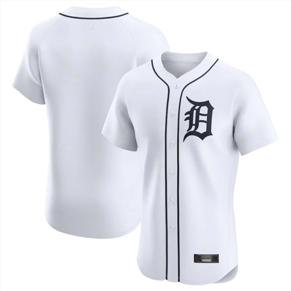 Tlead D.Tigers White Limited Elite Home Blank Player Stitched Jerseys