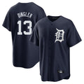 Tlead D.Tigers #13 Dillon Dingler Player Navy Game Home Stitched Jerseys