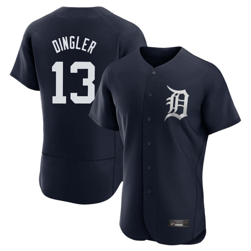 Tlead D.Tigers #13 Dillon Dingler Player Navy Limited Elite Home Stitched Jerseys