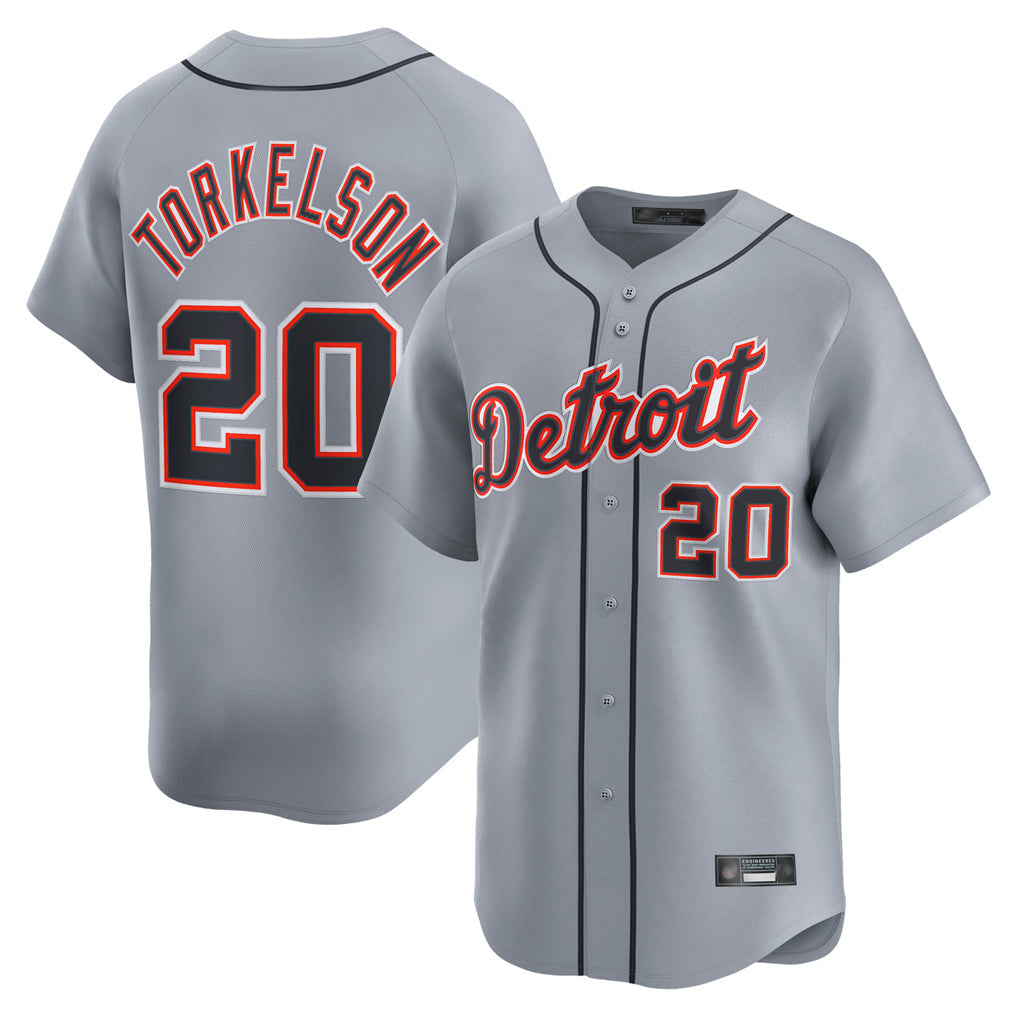 Tlead D.Tigers #20 Spencer Torkelson Player Gray Home Limited Stitched Jerseys