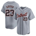 Tlead D.Tigers #23 Kirk Gibson Player Gray Home Limited Stitched Jerseys