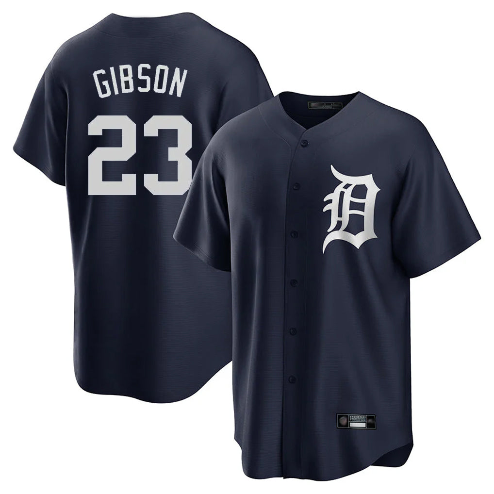 Tlead D.Tigers #23 Kirk Gibson Player Navy Game Home Stitched Jerseys