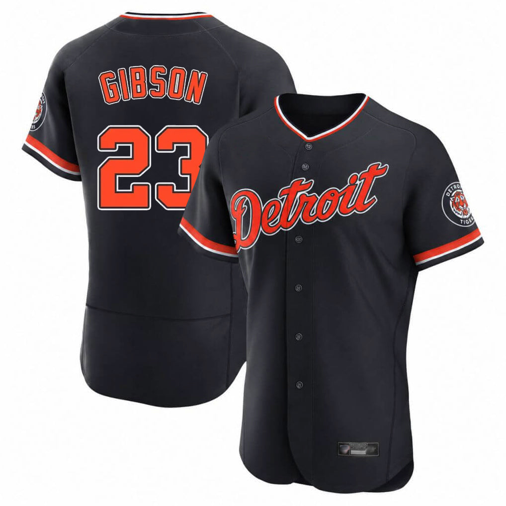 Tlead D.Tigers #23 Kirk Gibson Player Navy Limited Elite Home Game Stitched Jerseys
