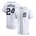 Tlead D.Tigers #24 Miguel Cabrera Player White Limited Elite Home Stitched Jerseys