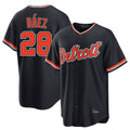 Tlead D.Tigers #28 Javier B¡§¡éez Player Navy Home Game Stitched Jerseys