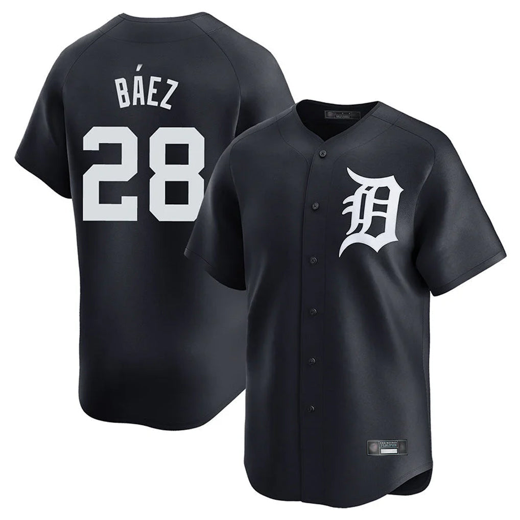 Tlead D.Tigers #28 Javier B¡§¡éez Player Navy Home Limited Game Stitched Jerseys