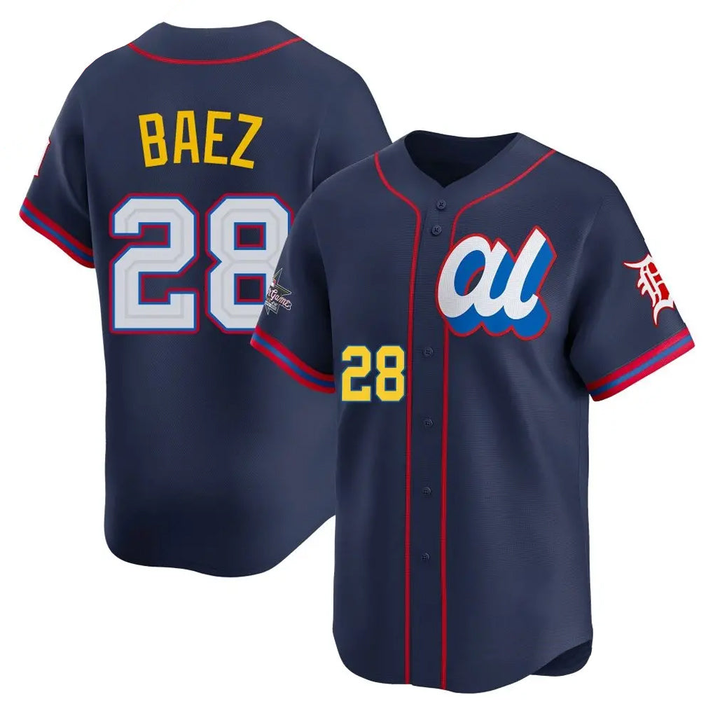 Tlead D.Tigers #28 Javier B¡§¡éez Player Navy Limited American League All-Star Edition Stitched Jerseys