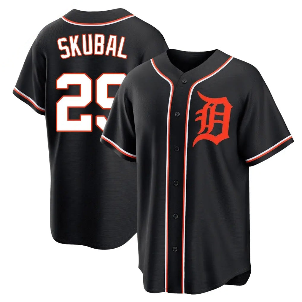 Tlead D.Tigers #29 Tarik Skubal Player Black Fashion Out Home Game Stitched Jerseys