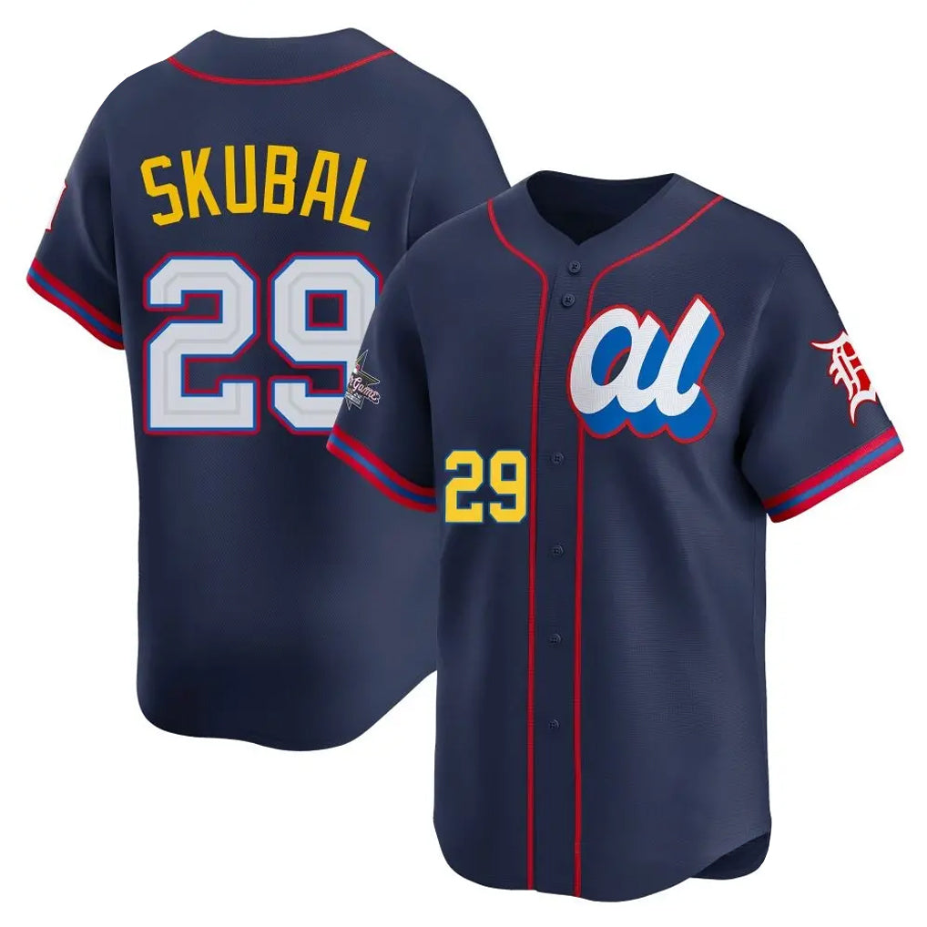 Tlead D.Tigers #29 Tarik Skubal Player Navy Limited American League All-Star Edition Stitched Jerseys