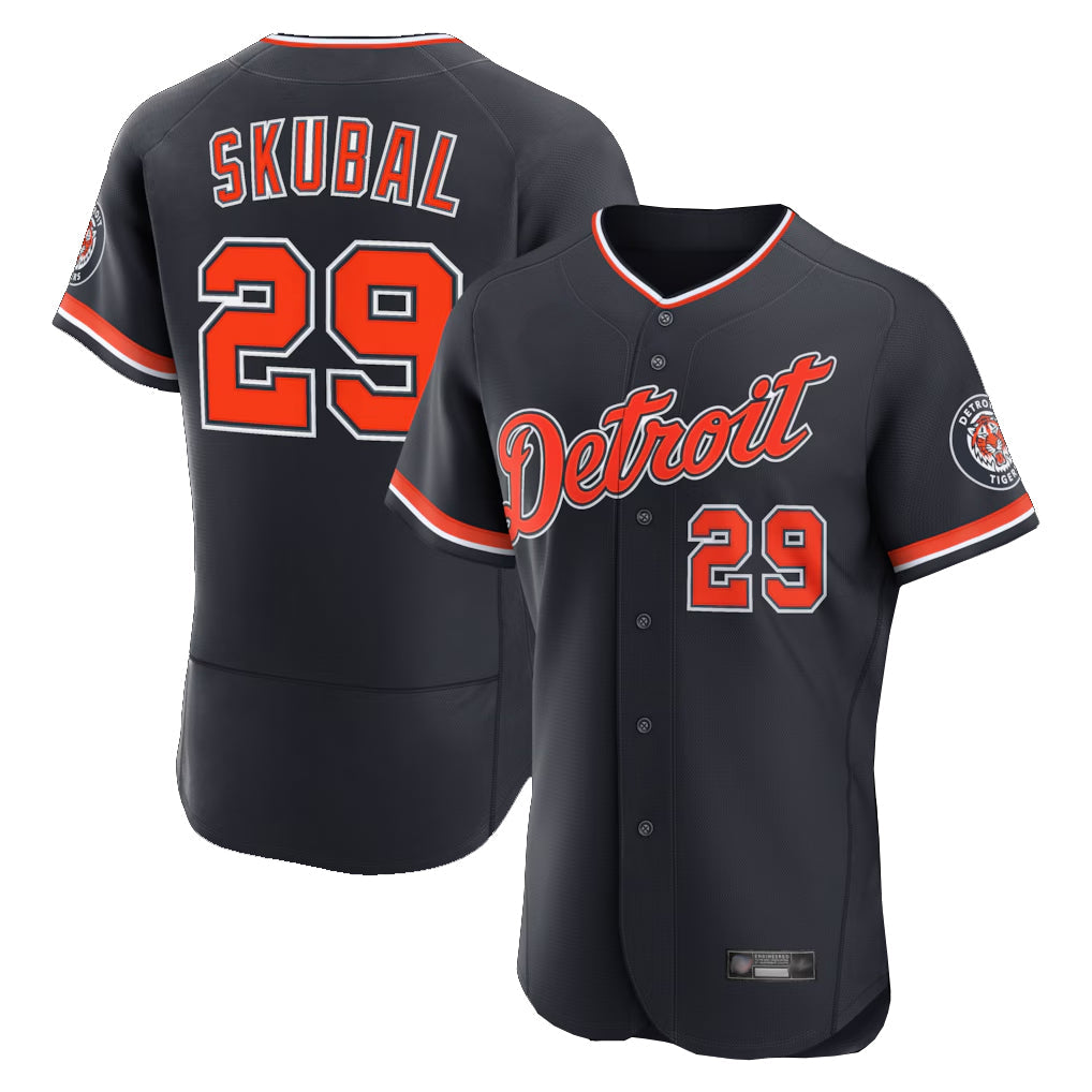 Tlead D.Tigers #29 Tarik Skubal Player Navy Limited Elite Home Game Stitched Jerseys