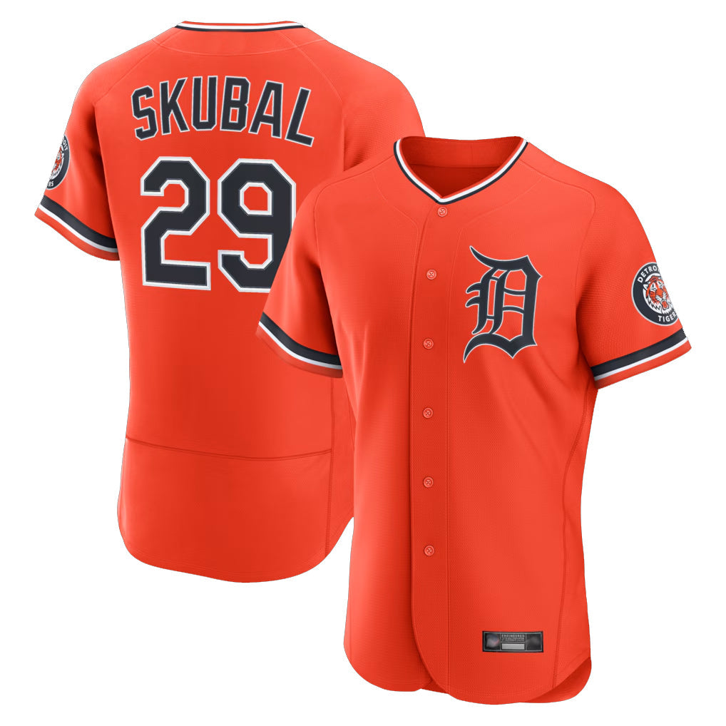 Tlead D.Tigers #29 Tarik Skubal Player Orange Limited Elite Home Stitched Jerseys