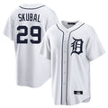 Tlead D.Tigers #29 Tarik Skubal Player White Home Game Stitched Jerseys