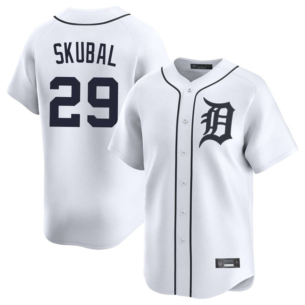 Tlead D.Tigers #29 Tarik Skubal Player White Home Limited Stitched Jerseys