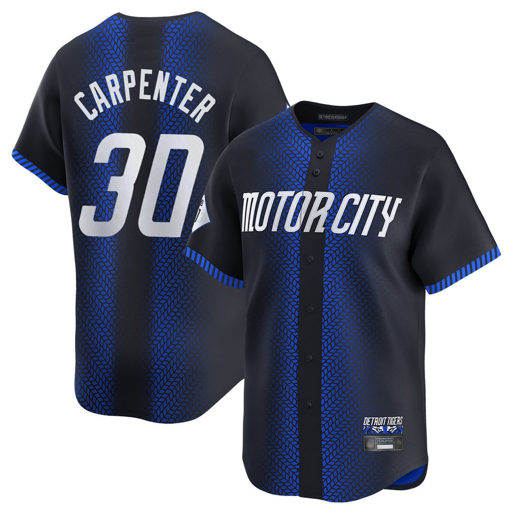 Tlead D.Tigers #30 Kerry Carpenter Player Navy City Connect Home Limited Stitched Jerseys