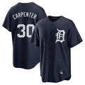 Tlead D.Tigers #30 Kerry Carpenter Player Navy Game Home Stitched Jerseys