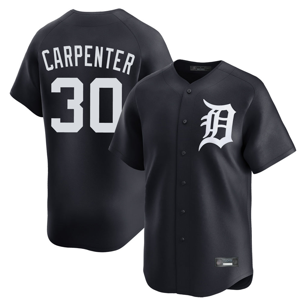 Tlead D.Tigers #30 Kerry Carpenter Player Navy Home Limited Game Stitched Jerseys