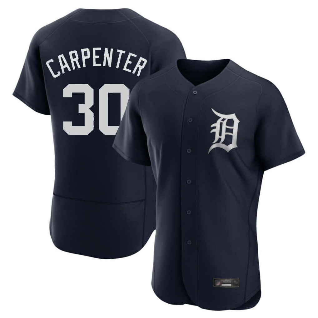 Tlead D.Tigers #30 Kerry Carpenter Player Navy Limited Elite Home Stitched Jerseys