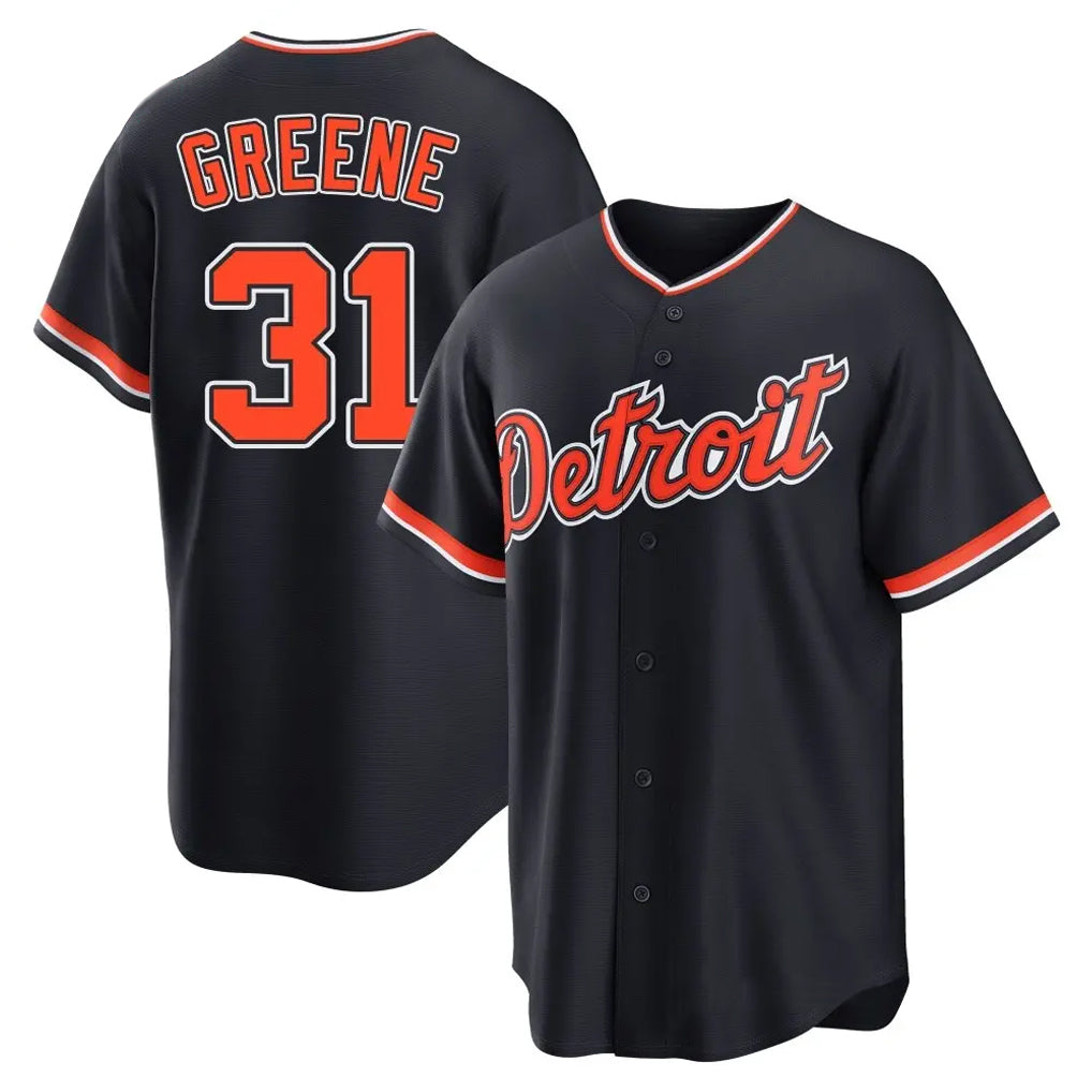 Tlead D.Tigers #31 Riley Greene Player Navy Home Game Stitched Jerseys
