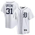 Tlead D.Tigers #31 Riley Greene Player White Home Game Stitched Jerseys