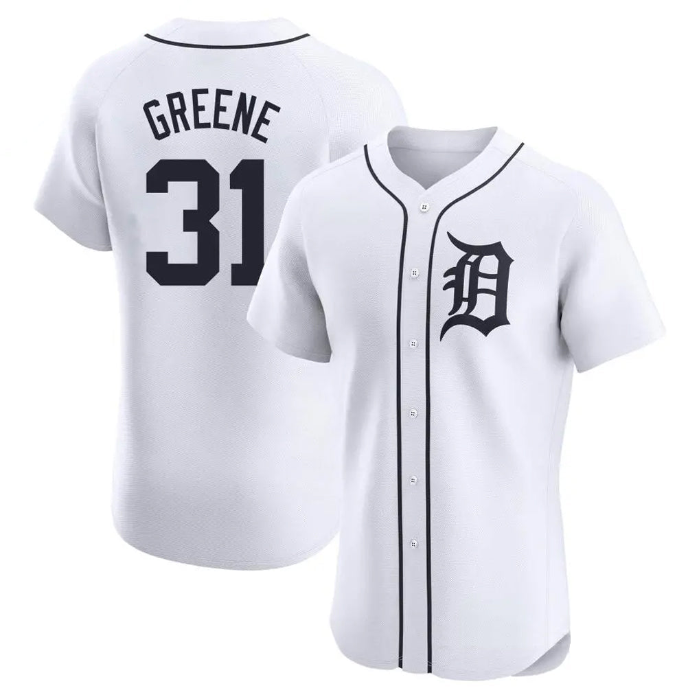 Tlead D.Tigers #31 Riley Greene Player White Limited Elite Home Stitched Jerseys
