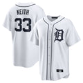 Tlead D.Tigers #33 Colt Keith Player White Home Game Stitched Jerseys