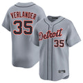 Tlead D.Tigers #35 Justin Verlander Player Gray Home Limited Stitched Jerseys