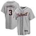 Tlead D.Tigers #3 Alan Trammell Player Gray Home Game Stitched Jerseys