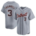 Tlead D.Tigers #3 Alan Trammell Player Gray Home Limited Stitched Jerseys
