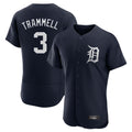 Tlead D.Tigers #3 Alan Trammell Player Navy Limited Elite Home Stitched Jerseys