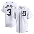 Tlead D.Tigers #3 Alan Trammell Player White Home Limited Stitched Jerseys