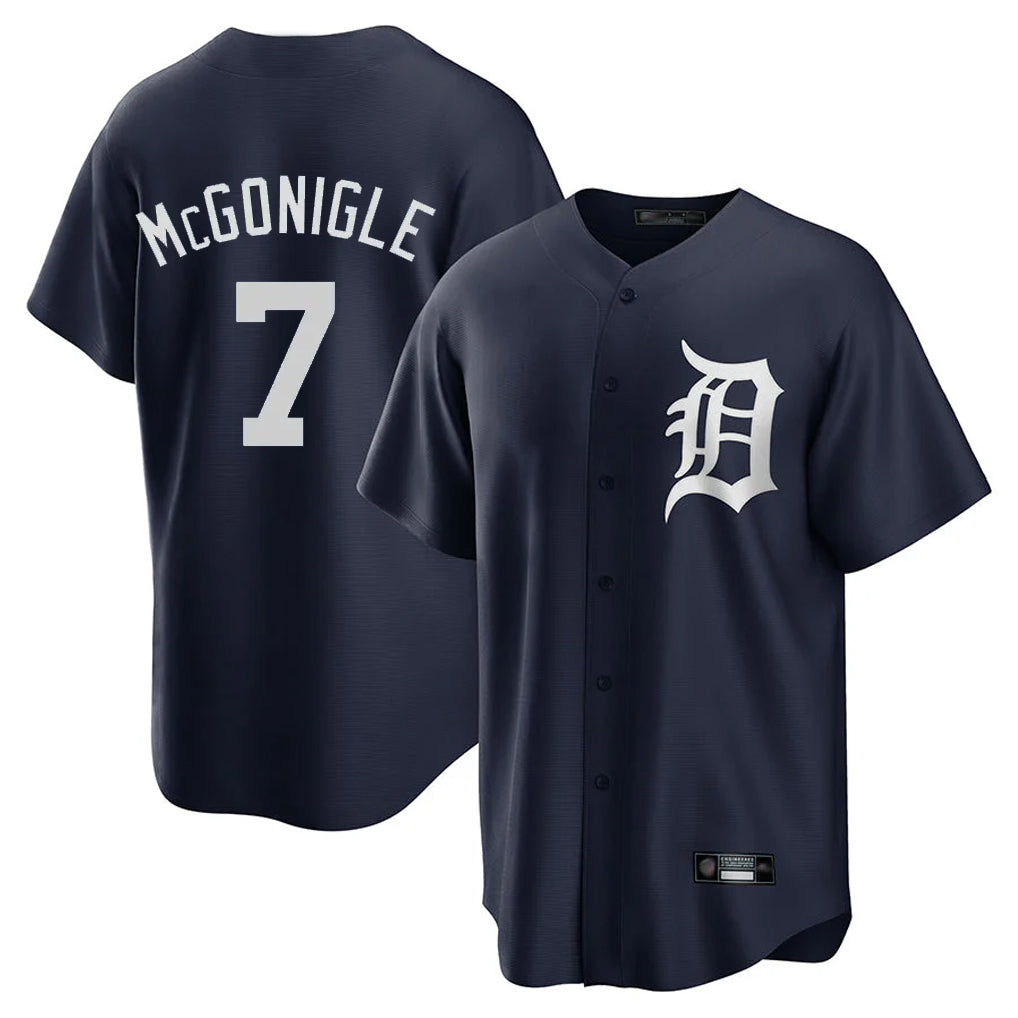 Tlead D.Tigers #7 Kevin McGonigle Player Navy Game Home Stitched Jerseys