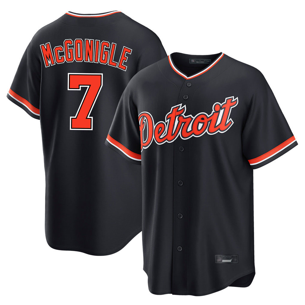 Tlead D.Tigers #7 Kevin McGonigle Player Navy Home Game Stitched Jerseys