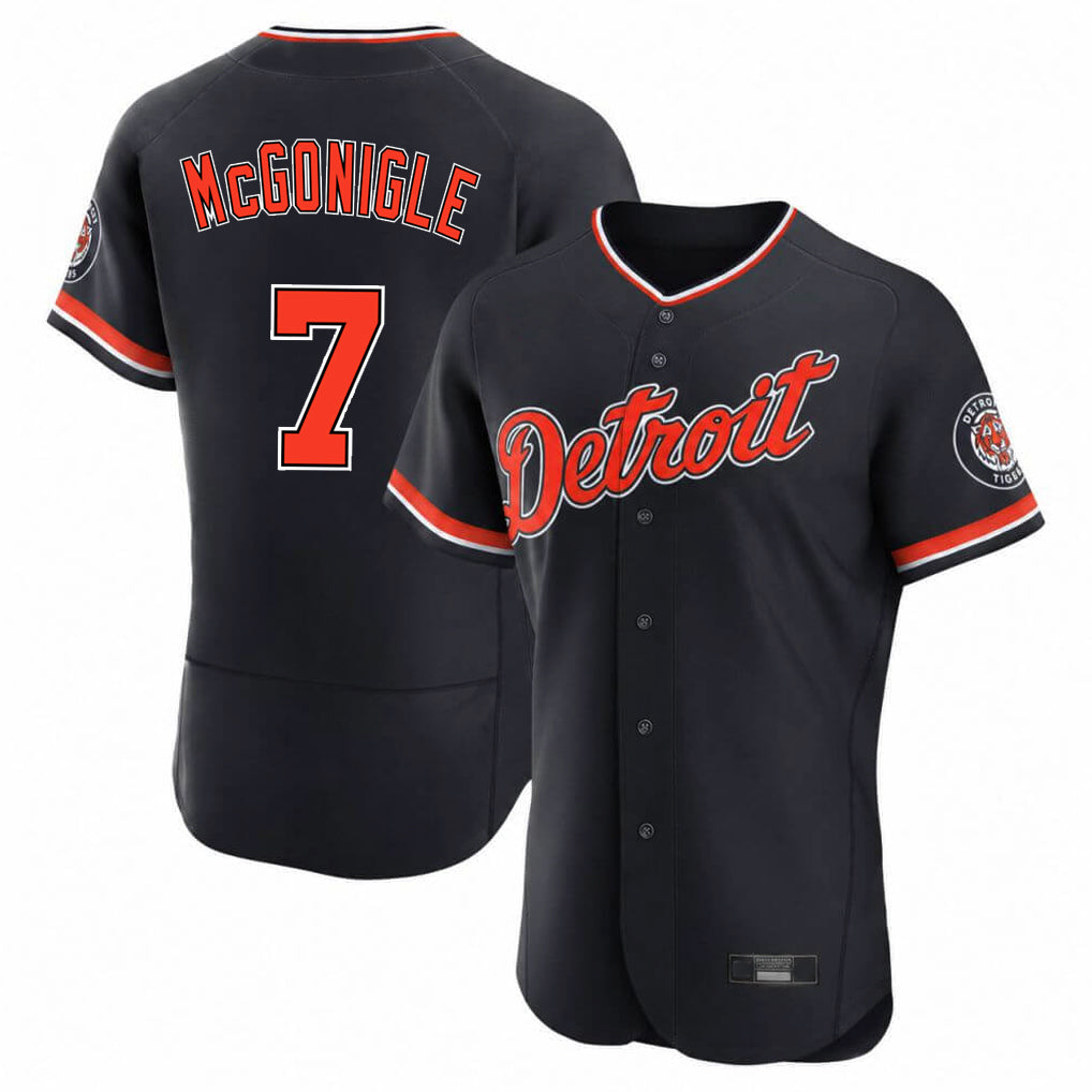Tlead D.Tigers #7 Kevin McGonigle Player Navy Limited Elite Home Game Stitched Jerseys