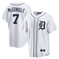 Tlead D.Tigers #7 Kevin McGonigle Player White Home Game Stitched Jerseys