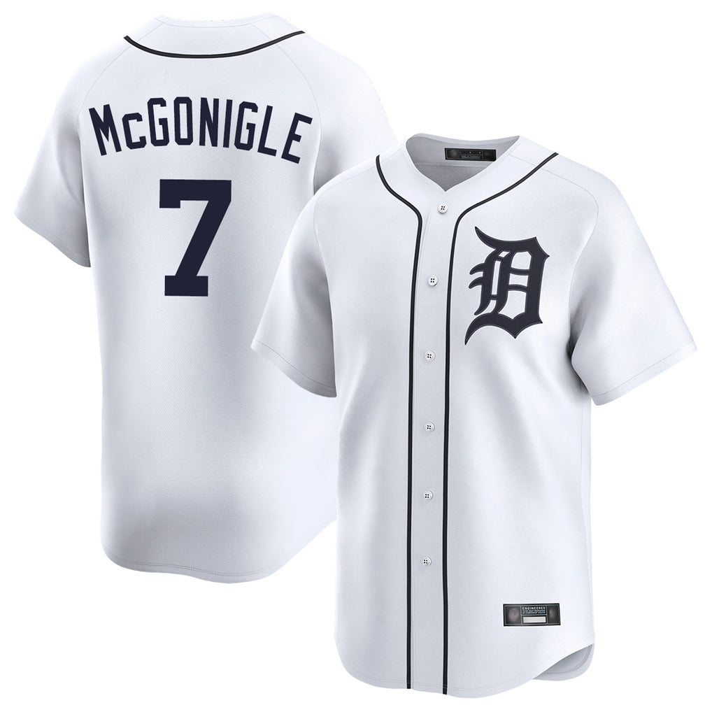 Tlead D.Tigers #7 Kevin McGonigle Player White Home Limited Stitched Jerseys