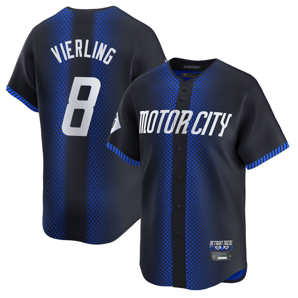 Tlead D.Tigers #8 Matt Vierling Player Navy City Connect Home Limited Stitched Jerseys