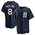 Tlead D.Tigers #8 Matt Vierling Player Navy Game Home Stitched Jerseys