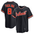 Tlead D.Tigers #8 Matt Vierling Player Navy Home Game Stitched Jerseys