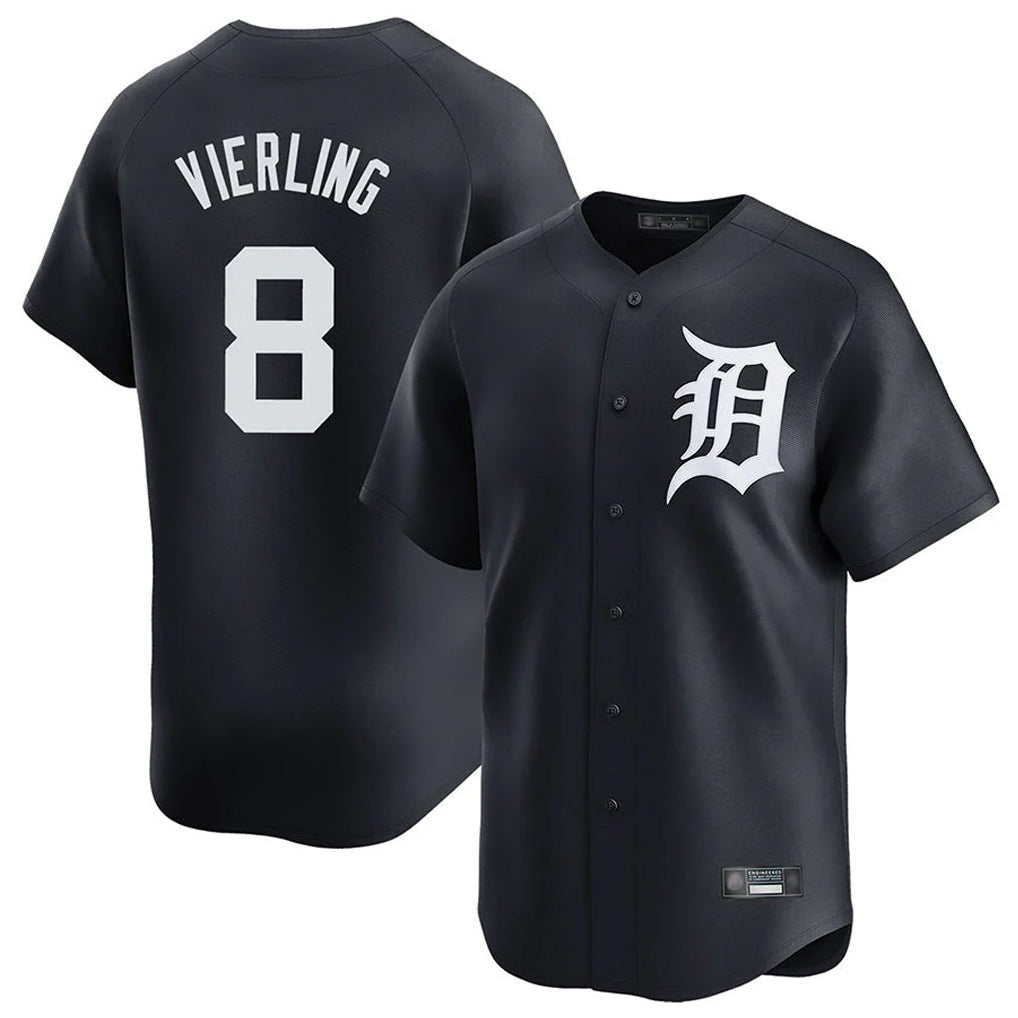 Tlead D.Tigers #8 Matt Vierling Player Navy Home Limited Game Stitched Jerseys