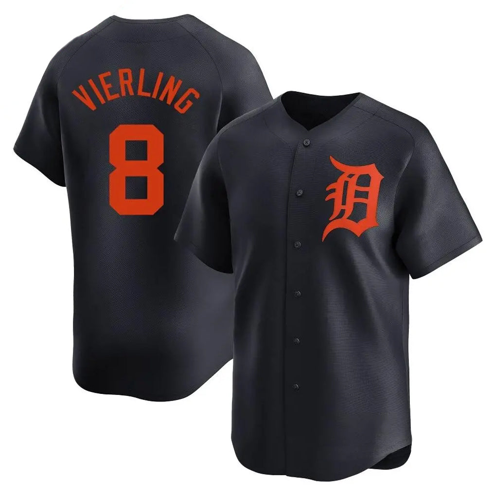 Tlead D.Tigers #8 Matt Vierling Player Navy Home Limited Stitched Jerseys
