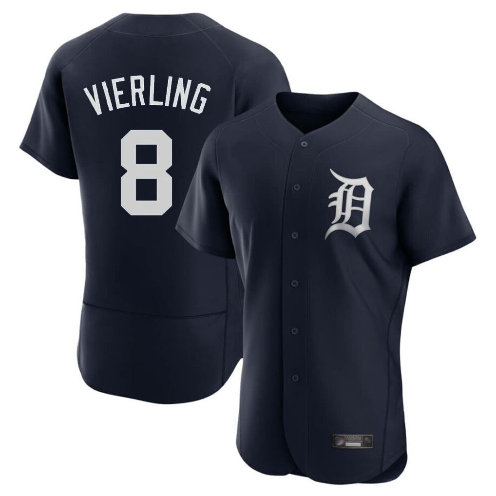 Tlead D.Tigers #8 Matt Vierling Player Navy Limited Elite Home Stitched Jerseys